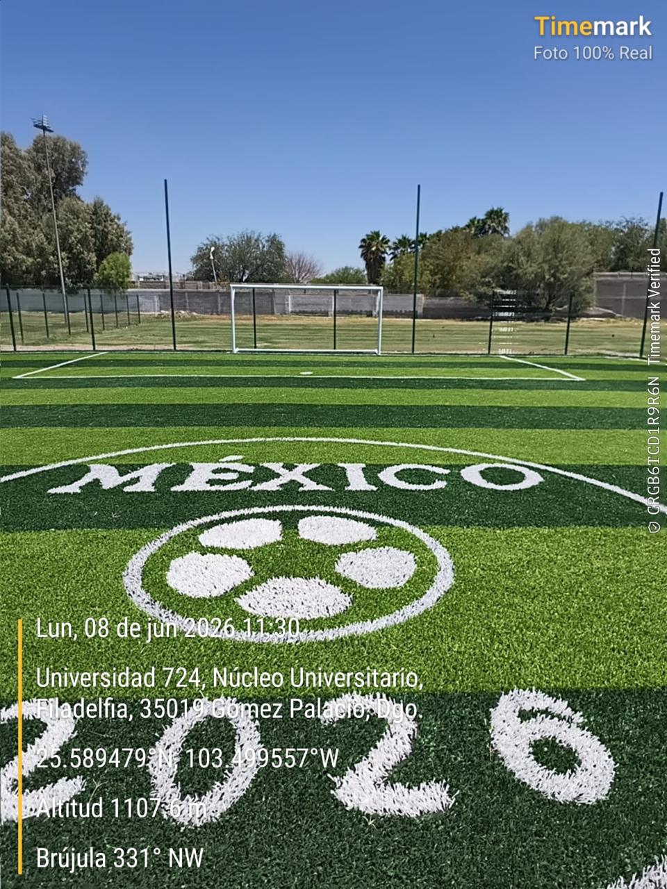 CONSTRUCCIÓN DE CANCHA DE FÚTBOL 5 EN UNIDAD DEPORTIVA FRANCISCO GÓMEZ PALACIO 1 EN GÓMEZ PALACIO