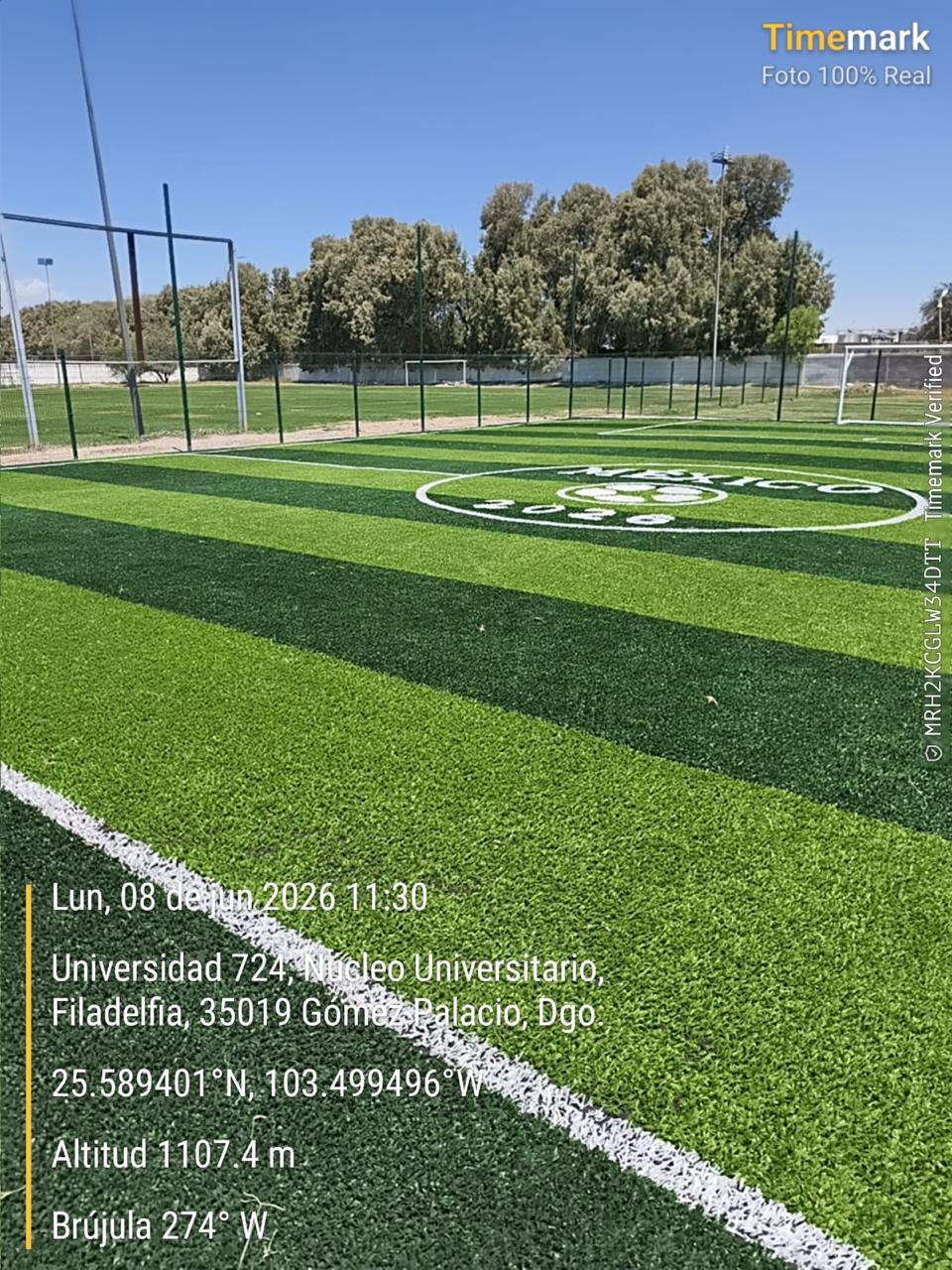 CONSTRUCCIÓN DE CANCHA DE FÚTBOL 5 EN UNIDAD DEPORTIVA FRANCISCO GÓMEZ PALACIO 2 EN GÓMEZ PALACIO