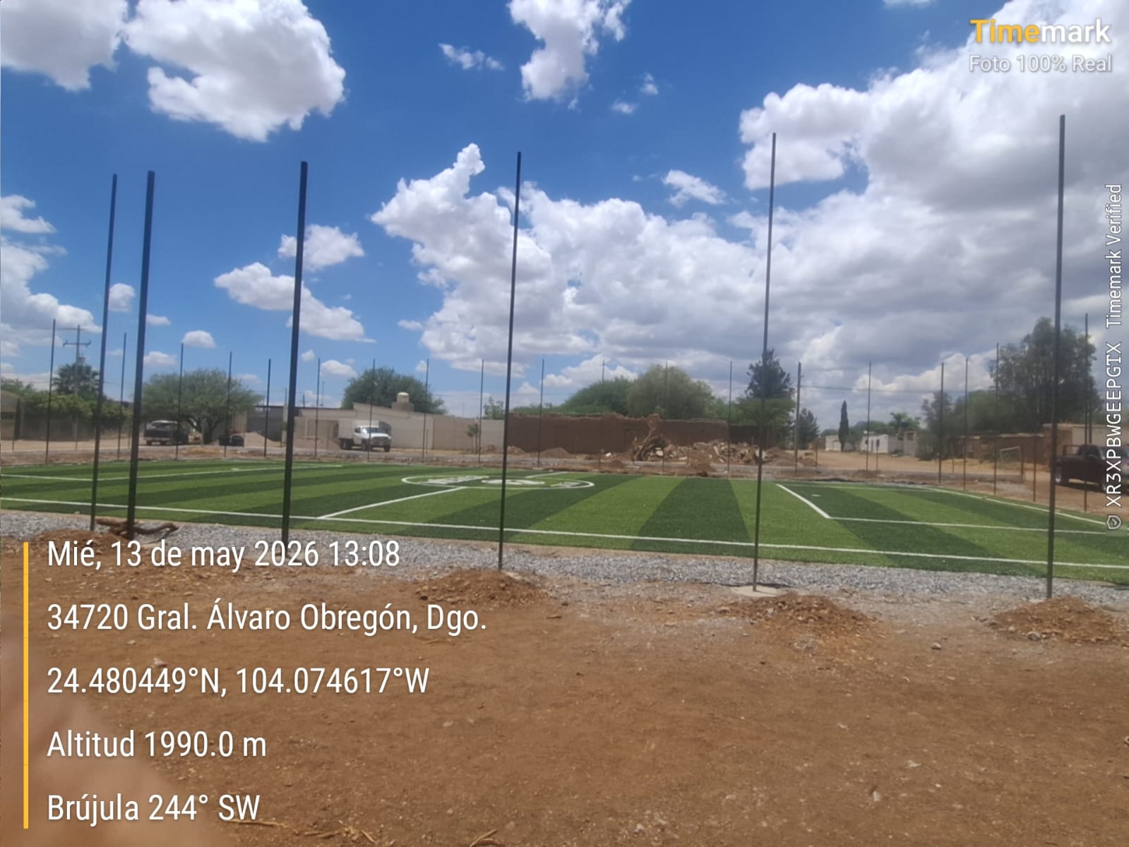 CONSTRUCCIÓN DE CANCHA DE FÚTBOL 5 ÁLVARO OBREGÓN EN GUADALUPE VICTORIA