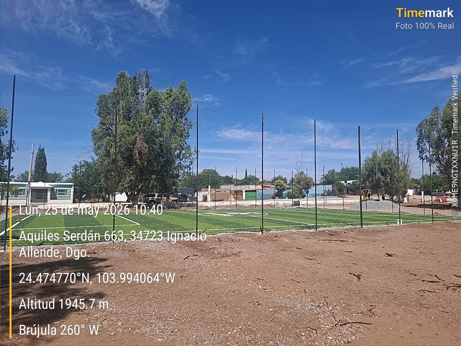 CONSTRUCCIÓN DE CANCHA DE FÚTBOL 5 EN IGNACIO ALLENDE EN GUADALUPE VICTORIA