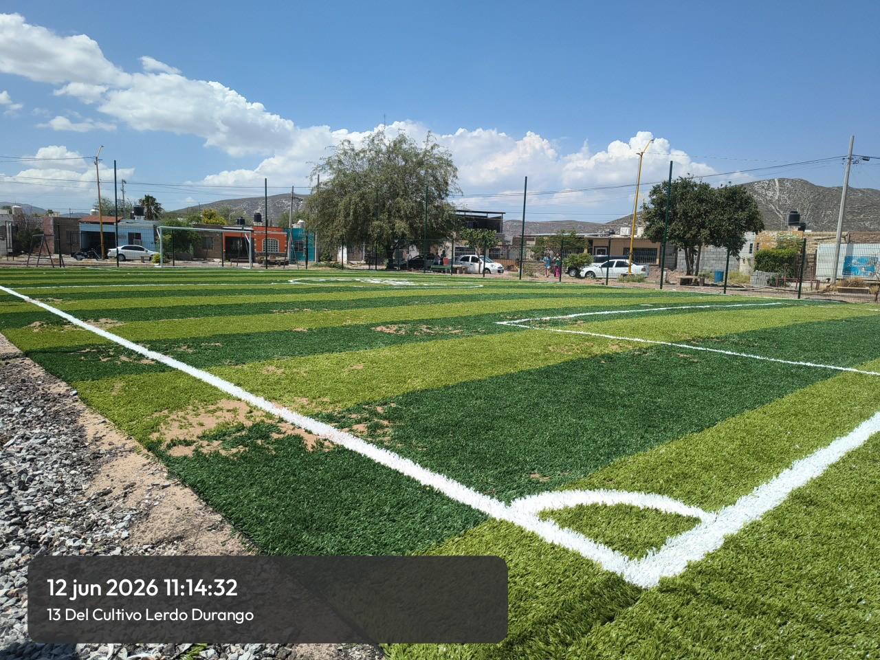 CONSTRUCCIÓN DE CANCHA DE FÚTBOL 5 EN FRACCIONAMIENTO SAN RAMÓN EN LERDO