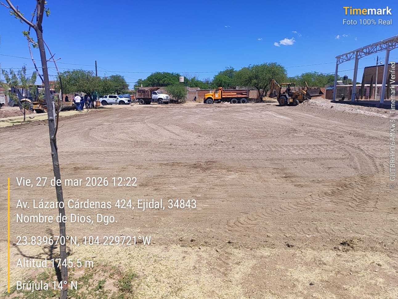 CONSTRUCCIÓN DE CANCHA DE FÚTBOL 5 EN PARQUE LA COLONIA EN NOMBRE DE DIOS