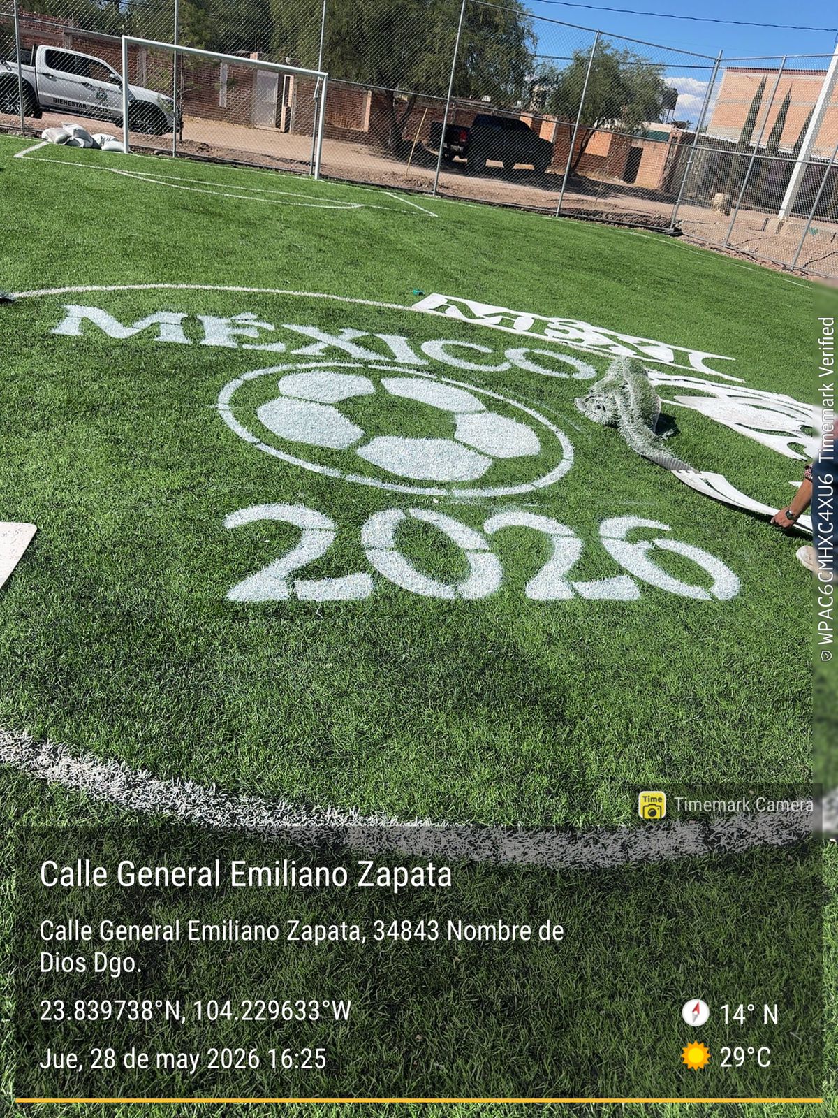 CONSTRUCCIÓN DE CANCHA DE FÚTBOL 5 EN PARQUE LA COLONIA EN NOMBRE DE DIOS