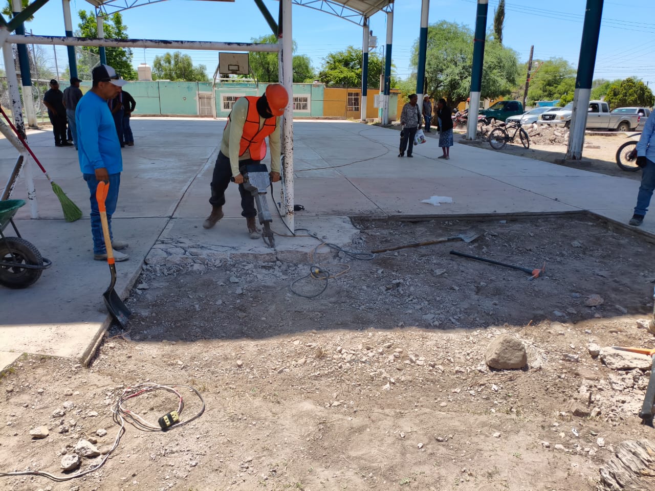 REHABILITACIÓN DE MULTICANCHA EN LOCALIDAD LOS ÁNGELES EN POANAS