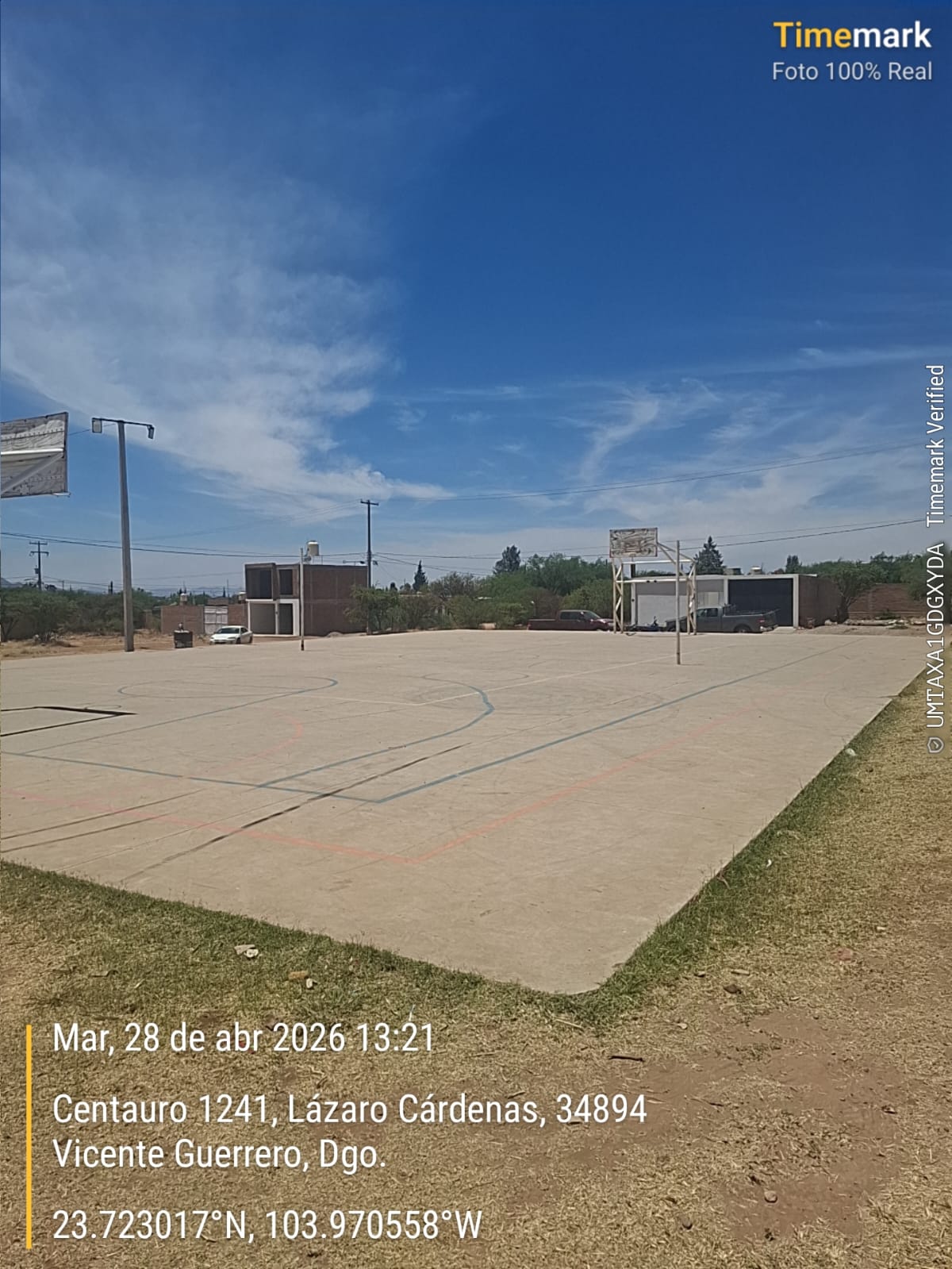 REHABILITACIÓN DE MULTICANCHA EN FRACCIONAMIENTO LÁZARO CÁRDENAS EN VICENTE GUERRERO