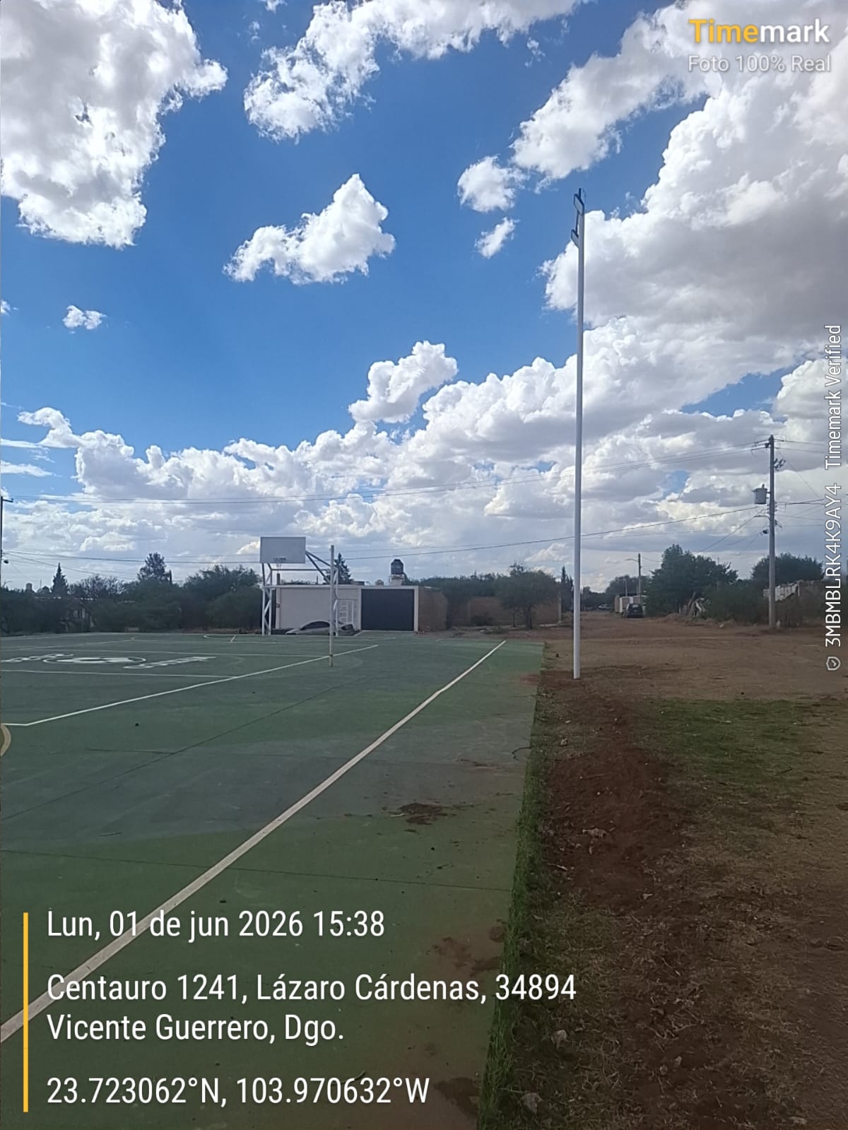 REHABILITACIÓN DE MULTICANCHA EN FRACCIONAMIENTO LÁZARO CÁRDENAS EN VICENTE GUERRERO