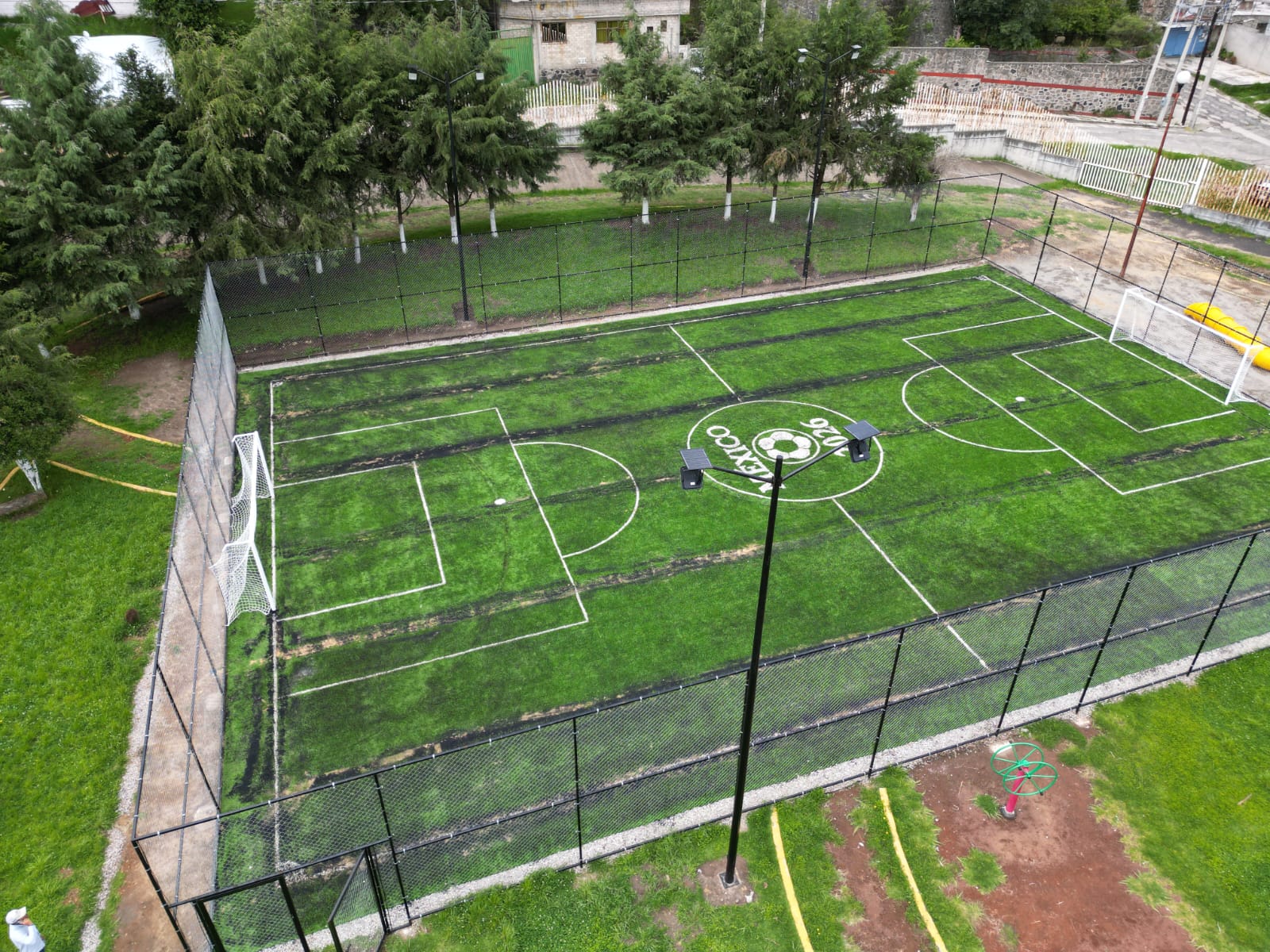 CONSTRUCCIÓN DE CANCHA FÚTBOL 5 EN UNIDAD DEPORTIVA JUÁREZ