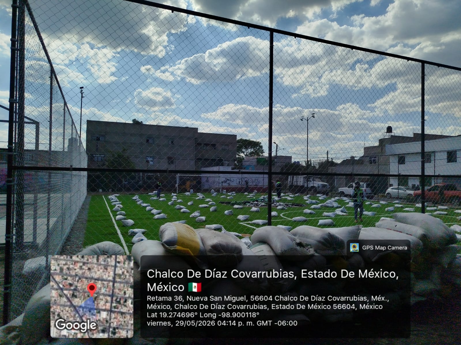 CONSTRUCCIÓN DE CANCHA FÚTBOL 5 EN SAN MIGUEL JACALONES EN CHALCO