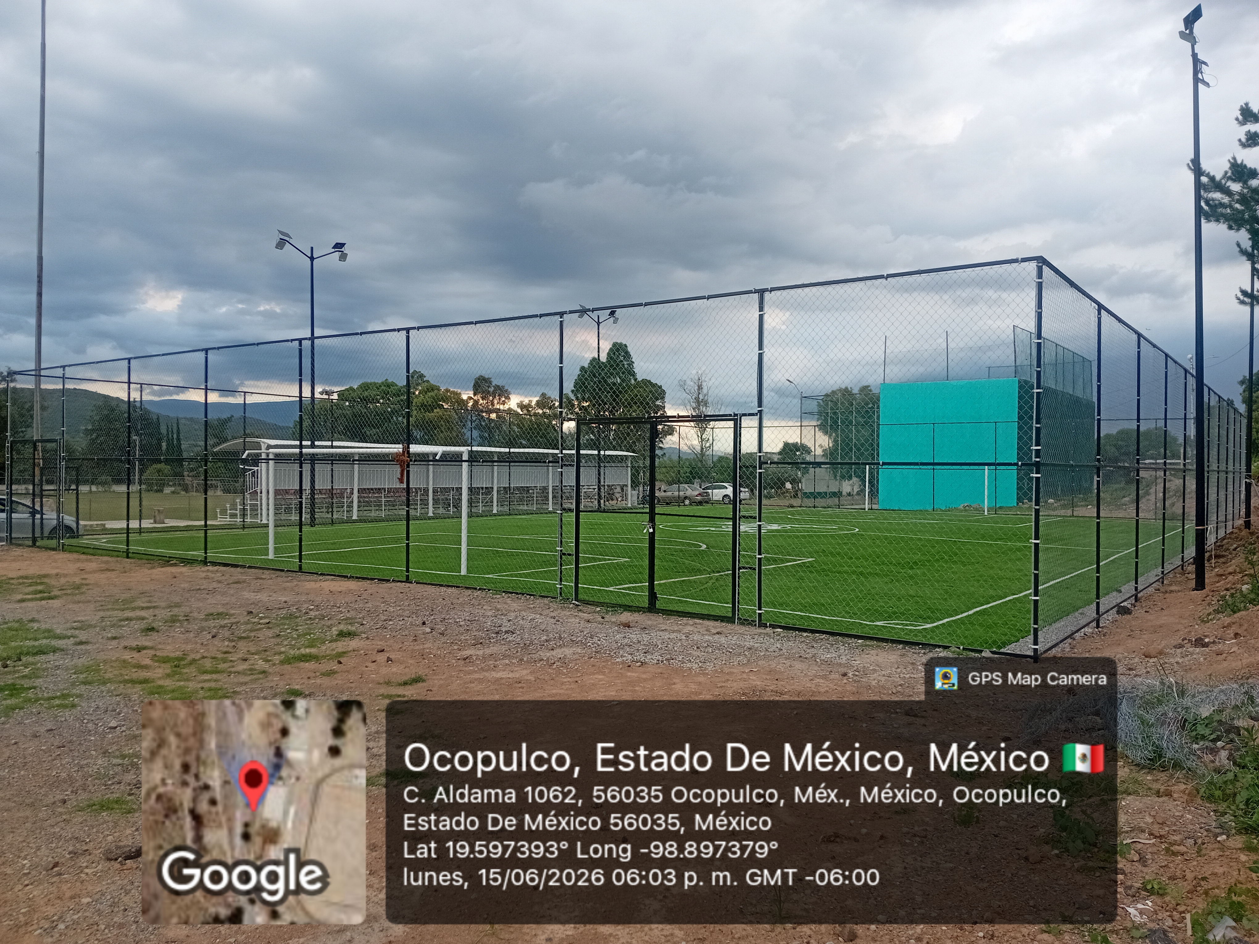 CONSTRUCCIÓN DE CANCHA FÚTBOL 7 EN PLAZA ESTADO DE MÉXICO EN CHIAUTLA