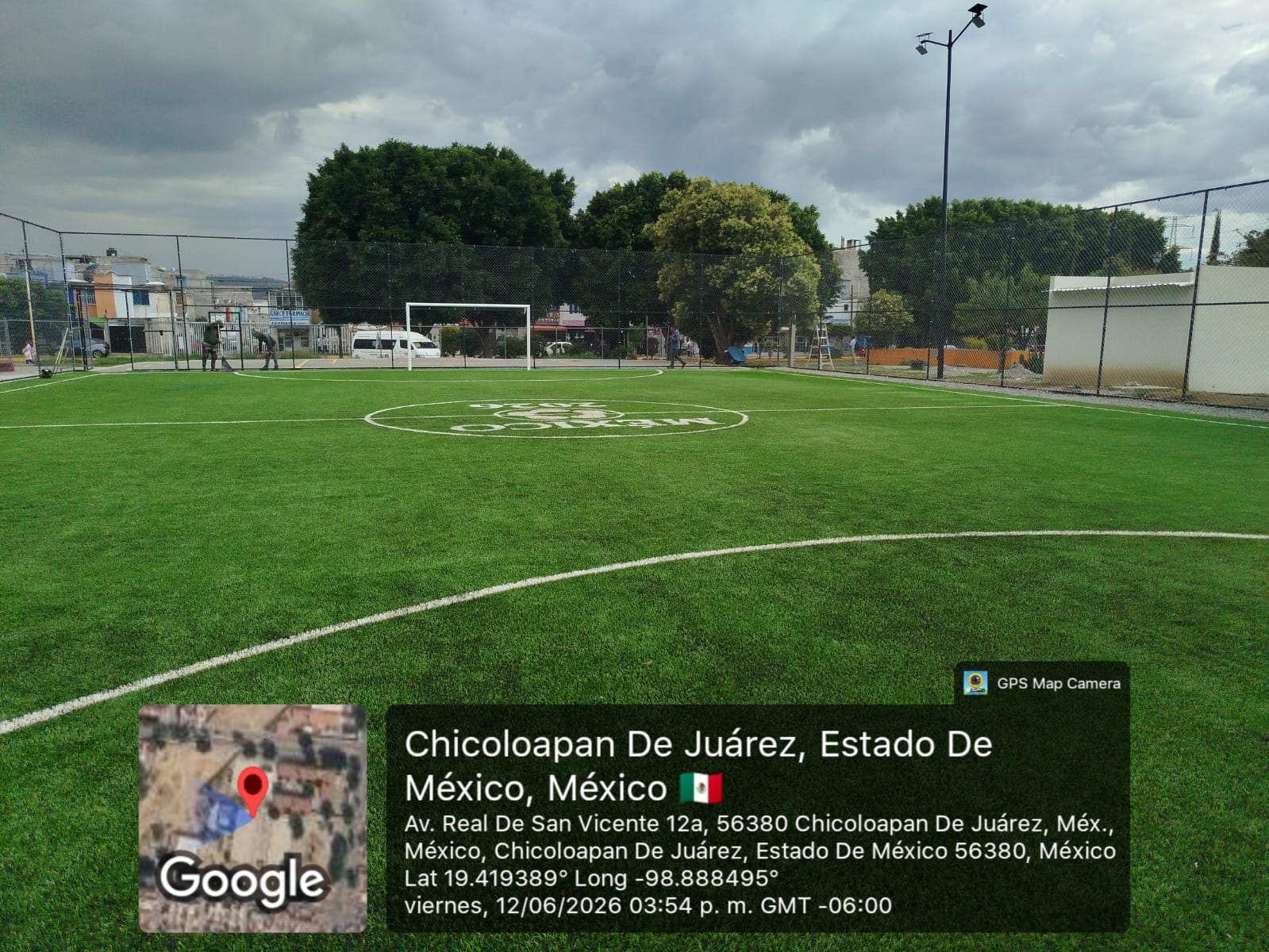 CONSTRUCCIÓN DE CANCHA FÚTBOL 5 EN CHICOLOAPAN DE JUÁREZ 1 EN CHICOLOAPAN