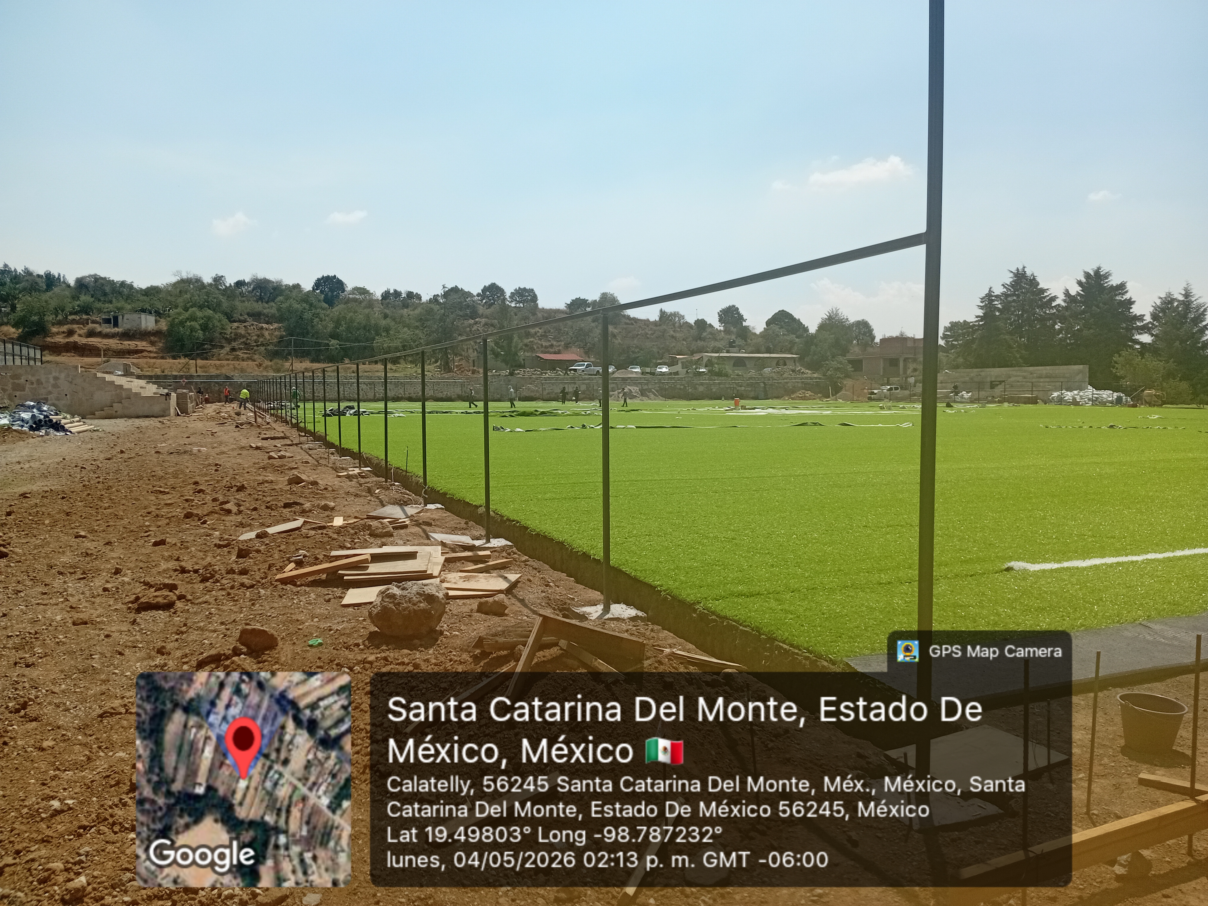 CONSTRUCCIÓN DE CANCHA FÚTBOL 11 EN DEPORTIVO LA Y EN TEXCOCO