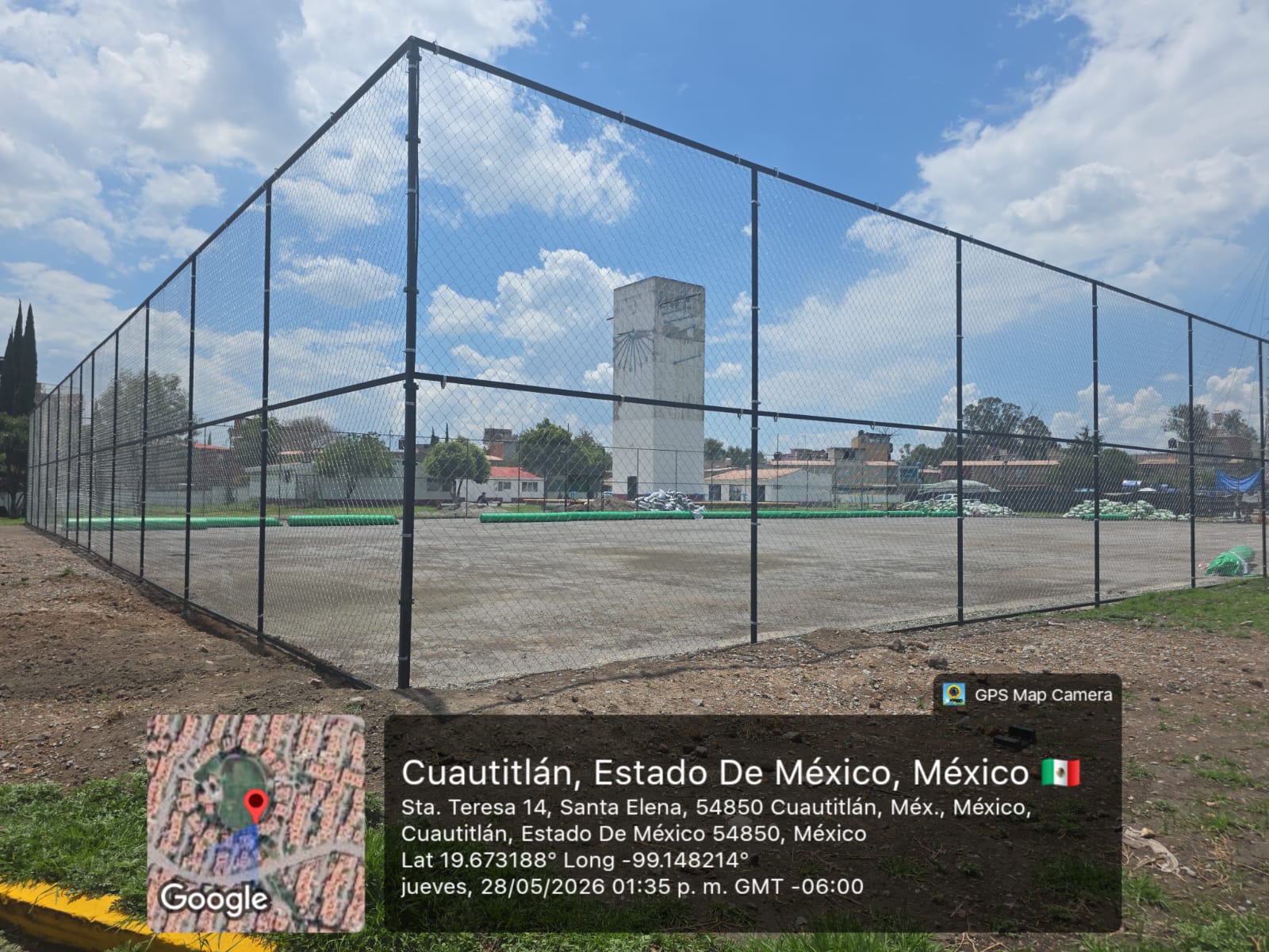 CONSTRUCCIÓN DE CANCHA FÚTBOL 7 EN RELOJ SOLAR EN CUAUTITLÁN MÉXICO