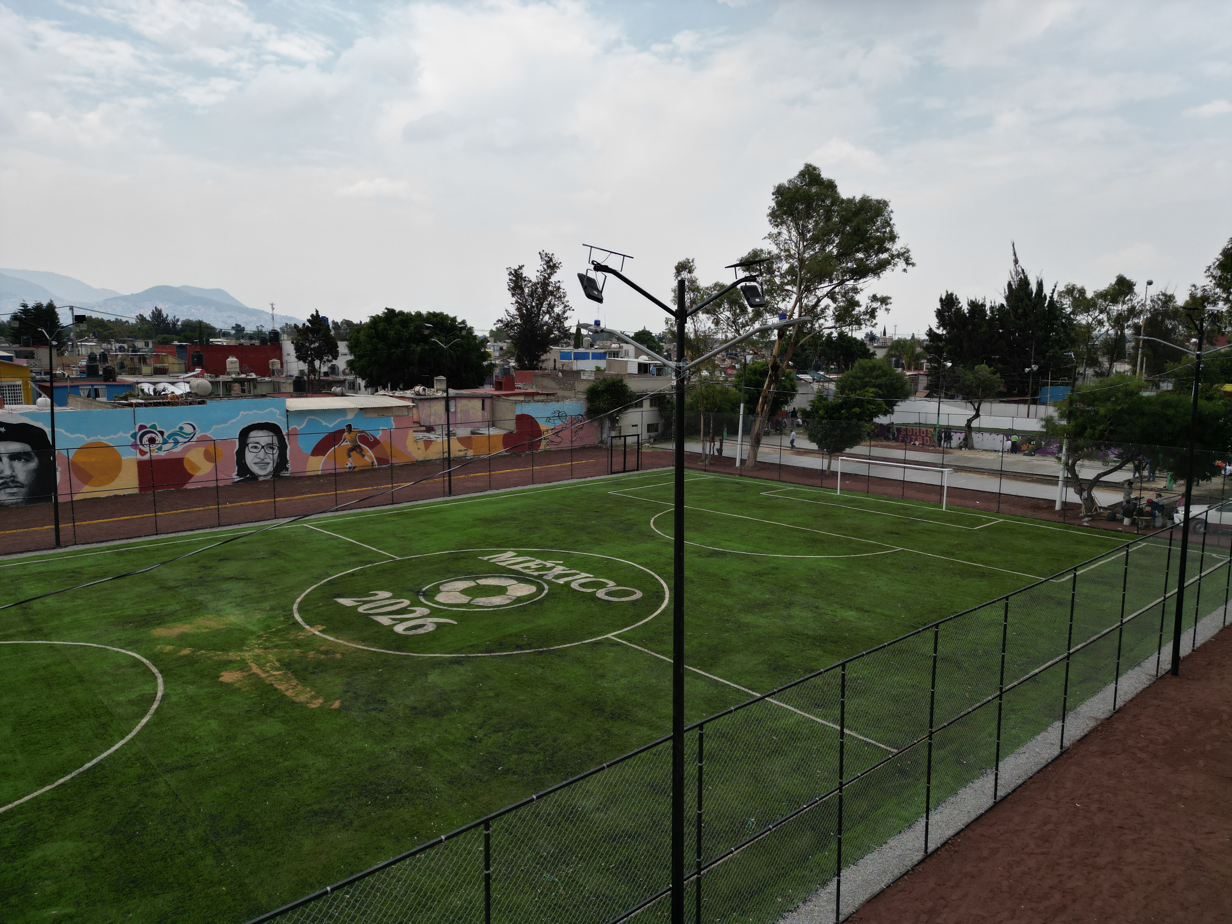 CONSTRUCCIÓN DE CANCHA FÚTBOL 7 EN UNIDAD DEPORTIVA RÍO LUZ EN ECATEPEC DE MORELOS