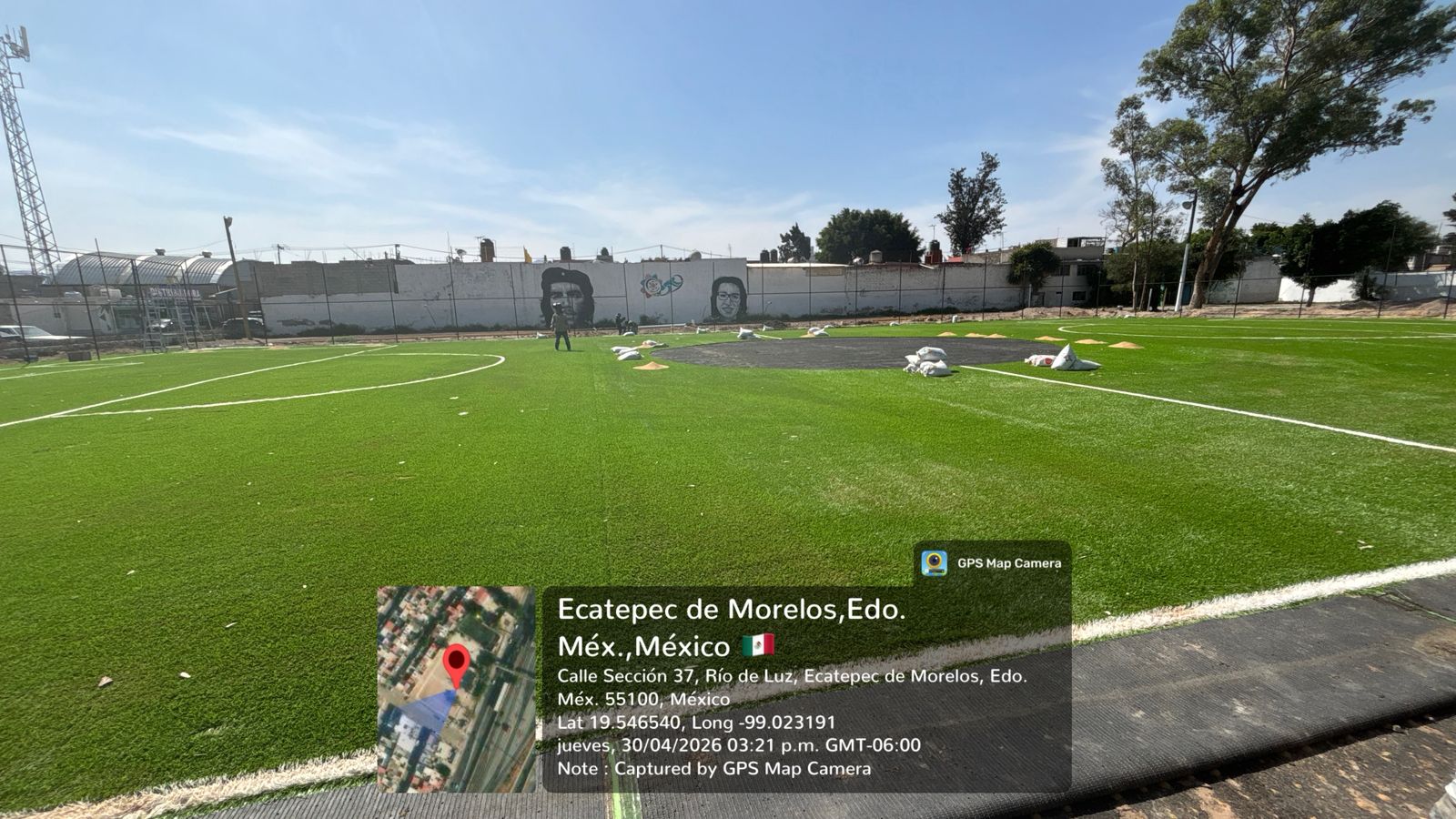 CONSTRUCCIÓN DE CANCHA FÚTBOL 7 EN UNIDAD DEPORTIVA RÍO LUZ EN ECATEPEC DE MORELOS