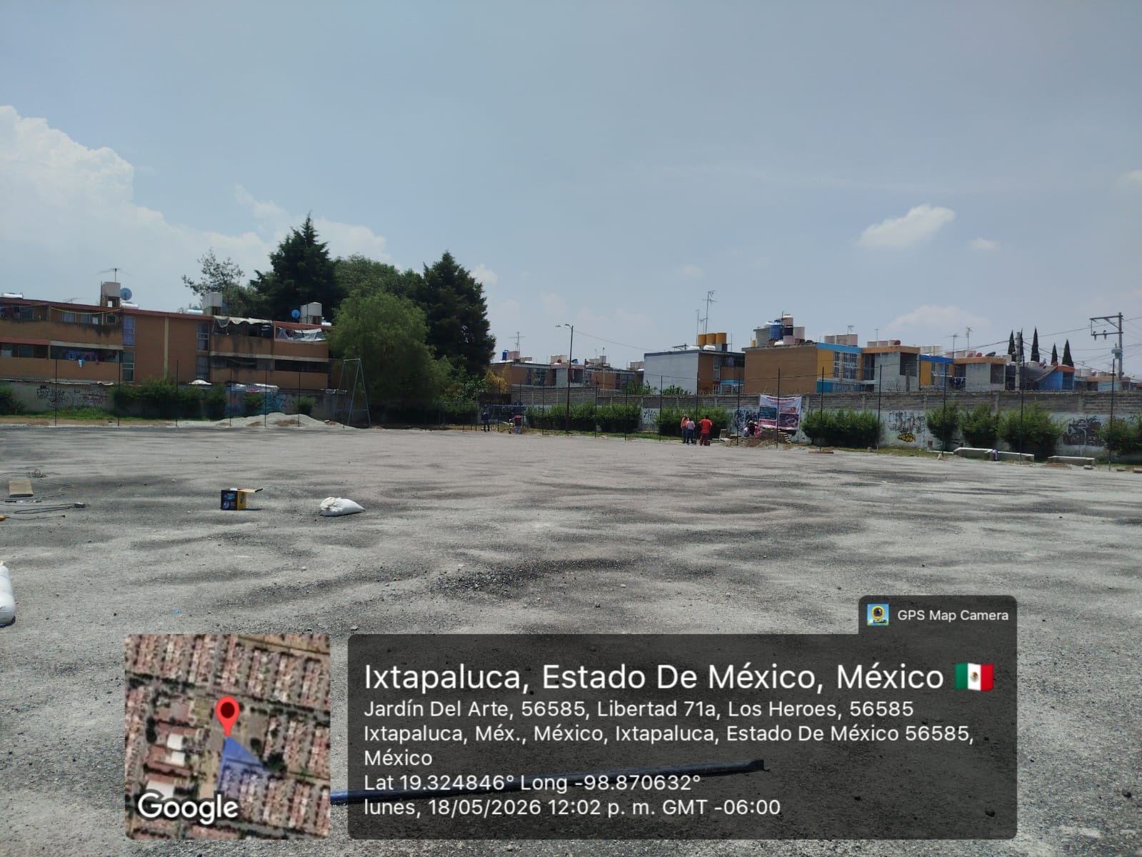 CONSTRUCCIÓN DE CANCHA FÚTBOL 7 EN JARDÍN DEL ARTE EN IXTAPALUCA