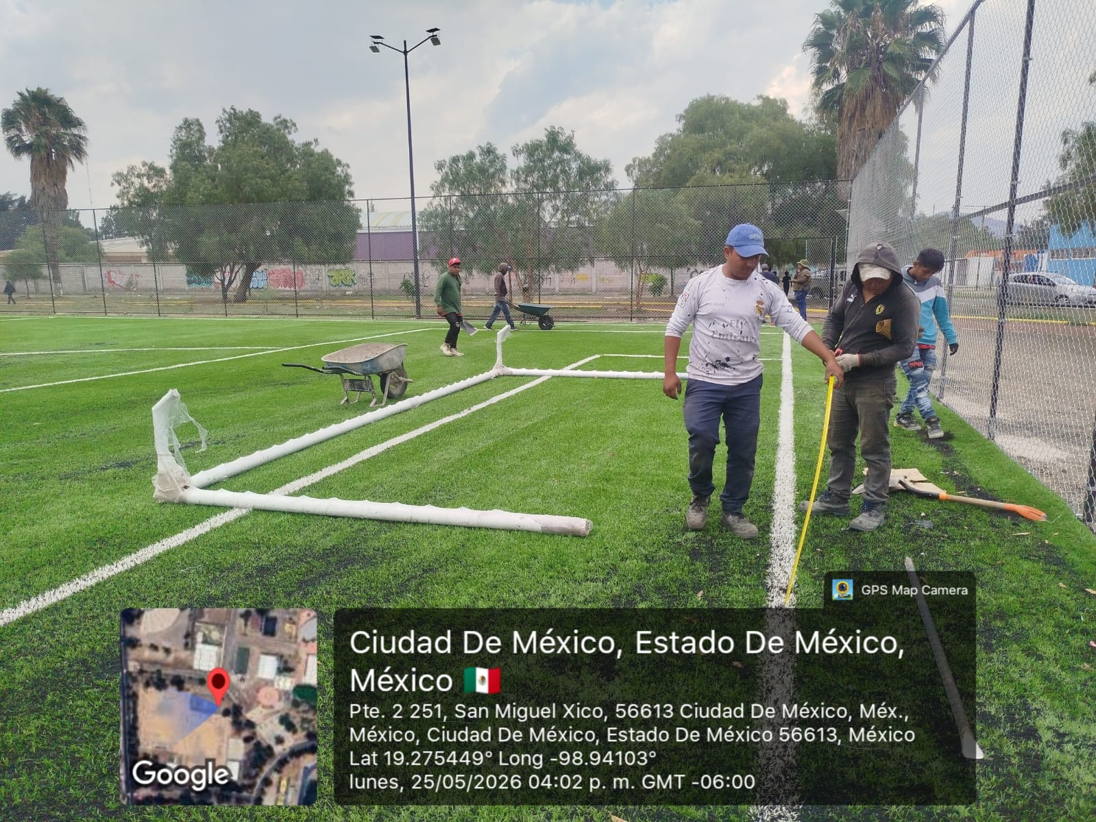 CONSTRUCCIÓN DE CANCHA FÚTBOL 7 EN UNIDAD DEPORTIVA LUIS DONALDO COLOSIO EN VALLE DE CHALCO