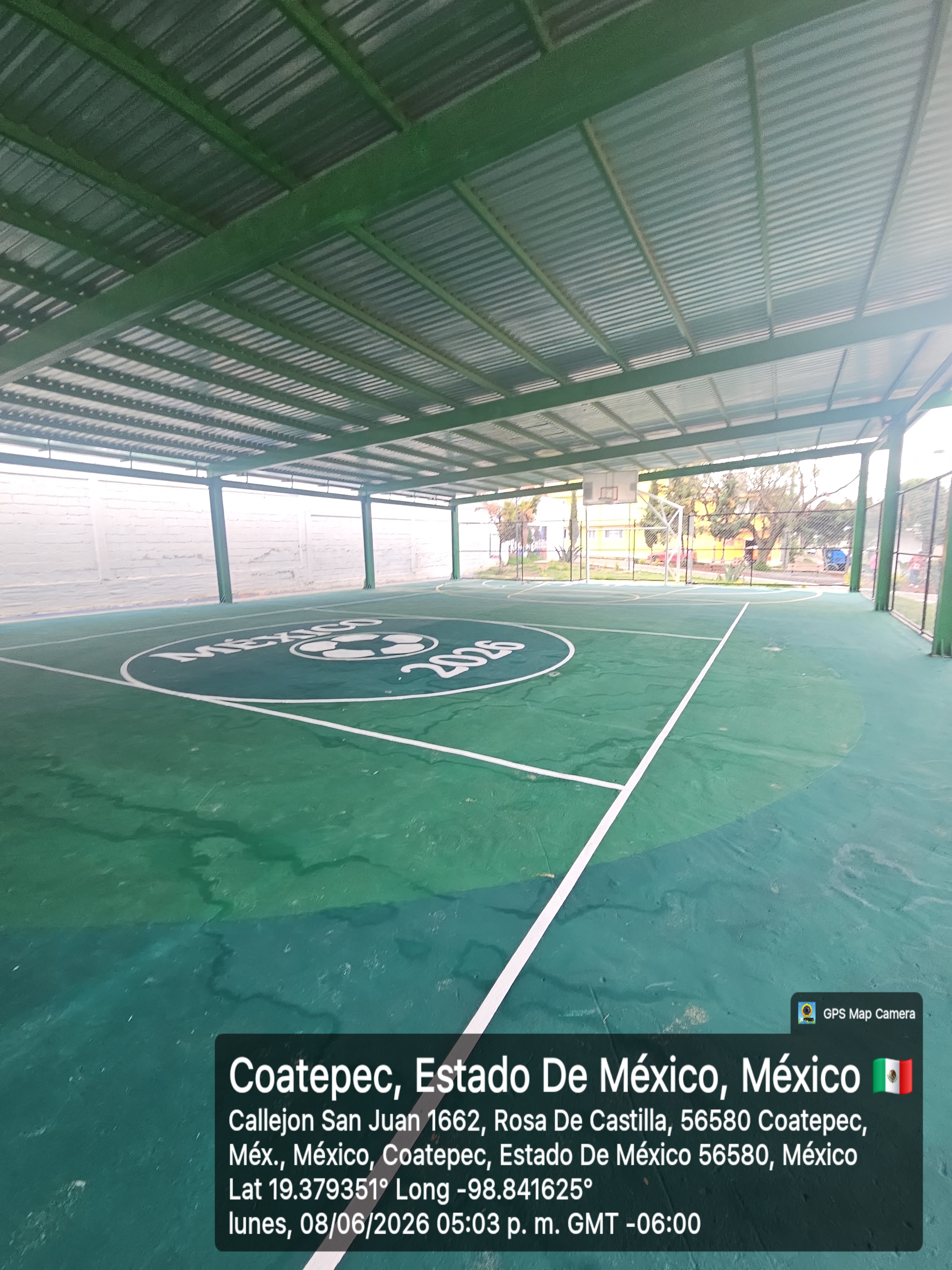 REHABILITACIÓN DE MULTICANCHA EN PARQUE RECREATIVO ROSA DE CASTILLA EN IXTAPALUCA