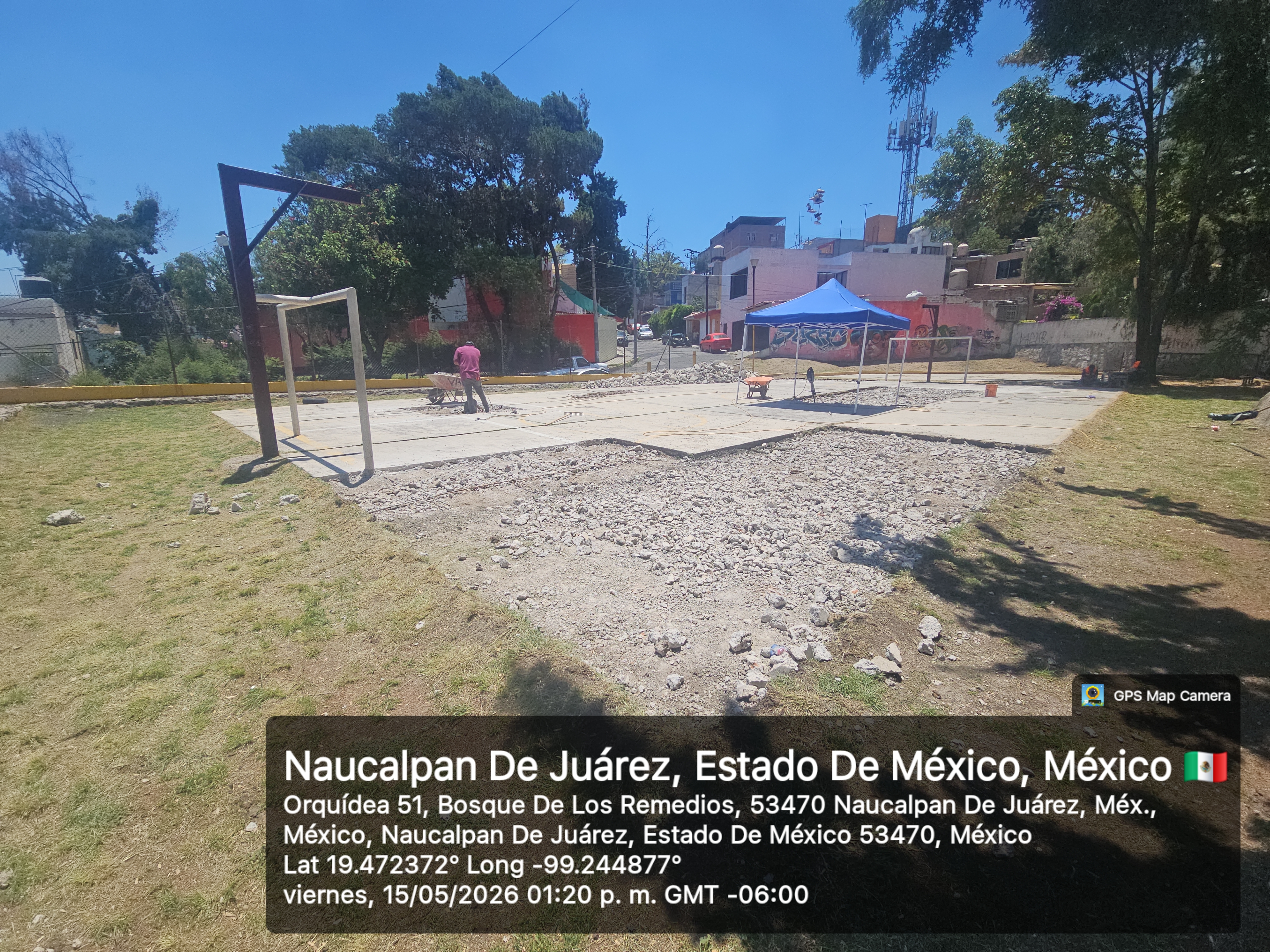 REHABILITACIÓN DE MULTICANCHA EN CANCHAS LA ORQUIDEA EN NAUCALPAN