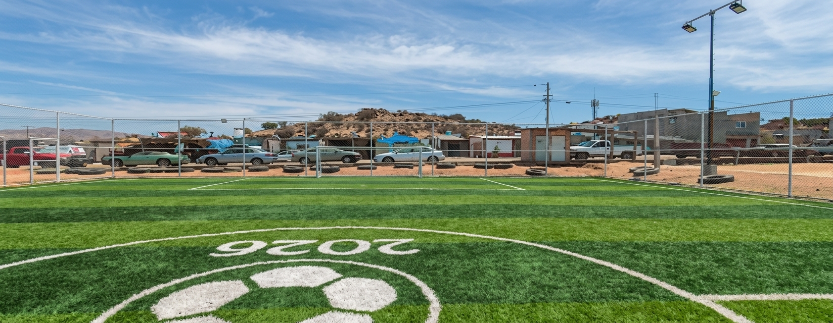 CONSTRUCCIÓN DE CANCHA FÚTBOL 5 EN PARAJES DEL VALLE EN TIJUANA