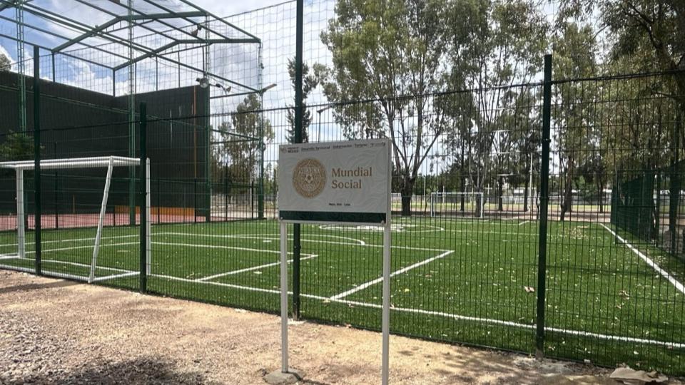 CONSTRUCCIÓN DE CANCHA DE FÚTBOL 5 EN UNIDAD DEPORTIVA LUIS I. RODRÍGUEZ