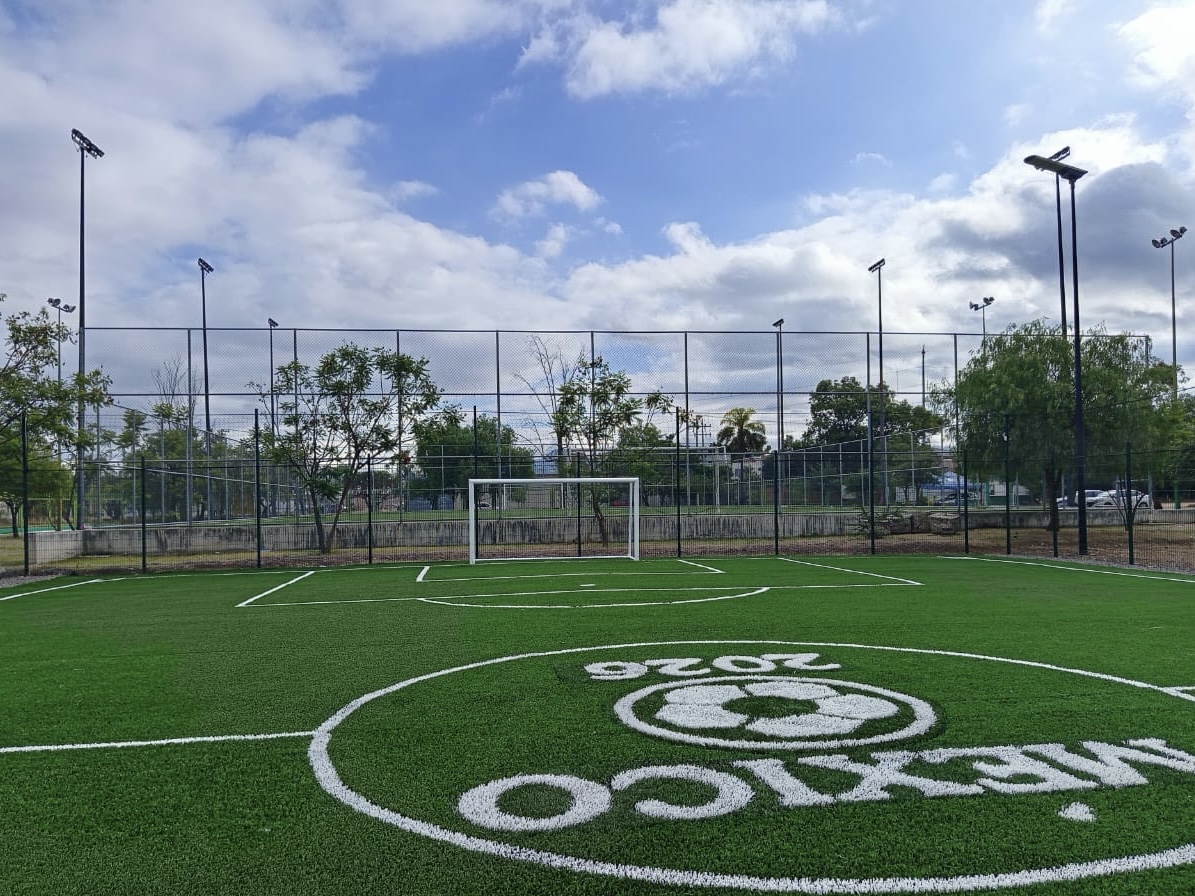 CONSTRUCCIÓN DE CANCHA DE FÚTBOL 5 EN UNIDAD DEPORTIVA NUEVO MILENIO 