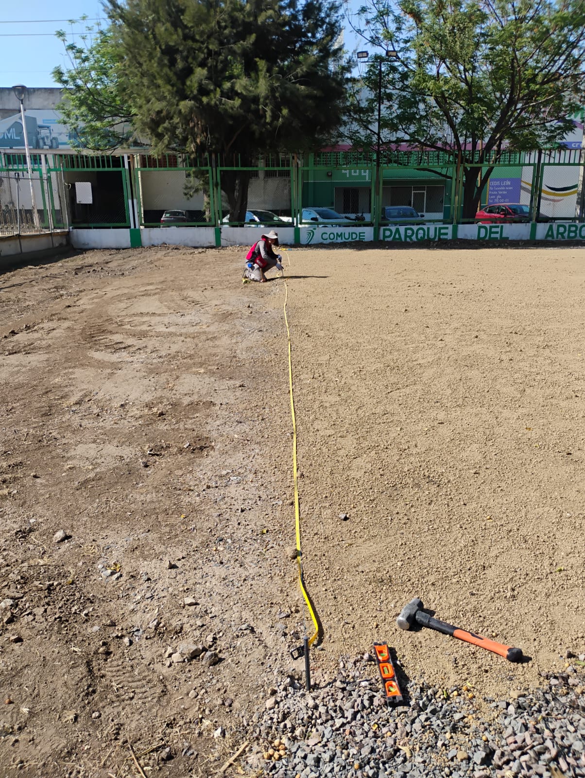 CONSTRUCCIÓN DE CANCHA DE FÚTBOL 5 EN UNIDAD DEPORTIVA PARQUE DEL ÁRBOL