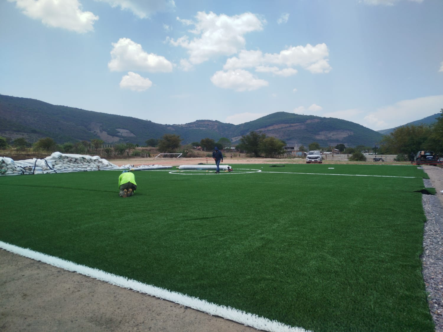 CONSTRUCCIÓN DE CANCHA FÚTBOL 5 EN CANCHA DEPORTIVA COLIBRÍ EN EDURDO NERI
