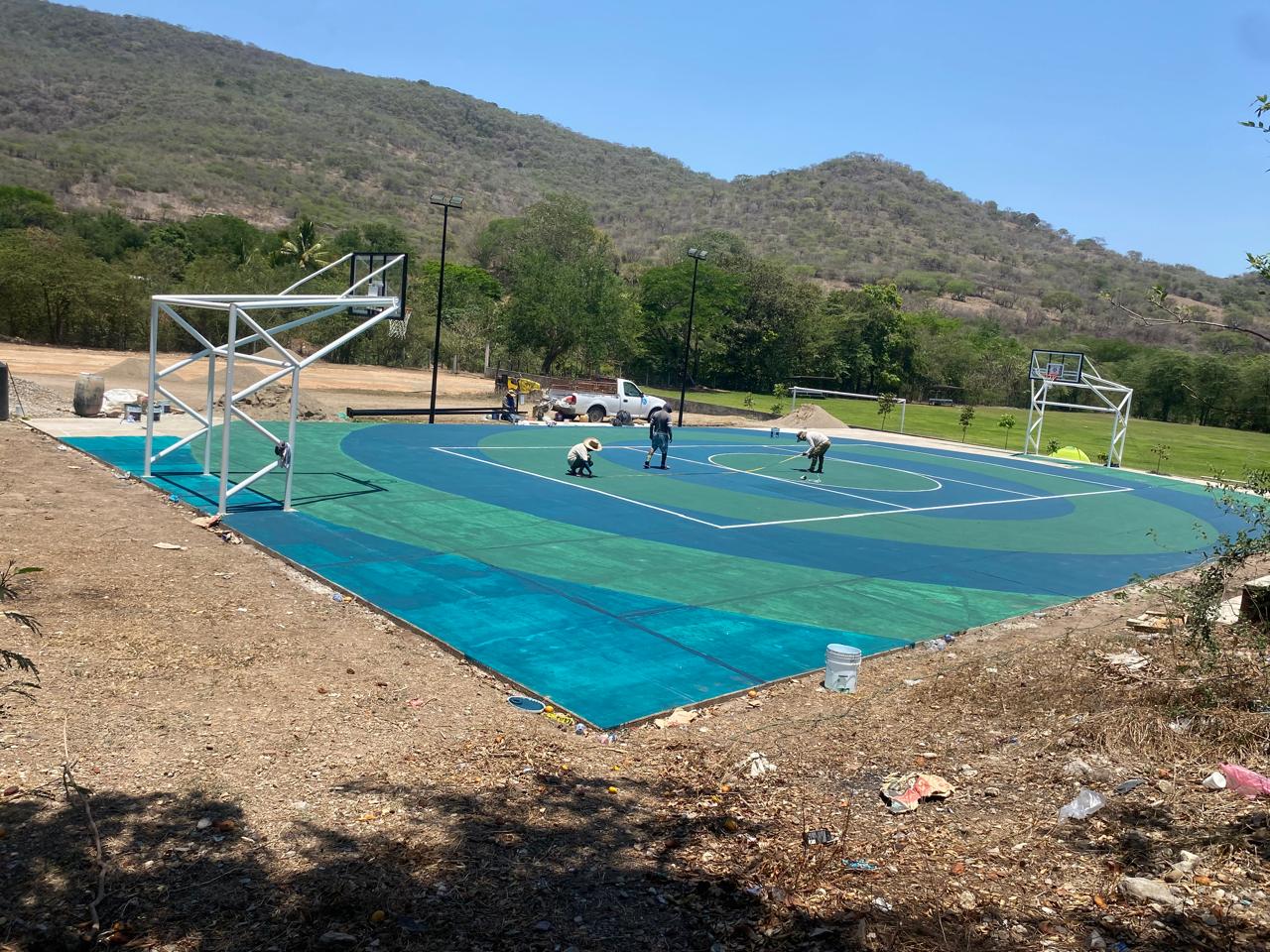 REHABILITACIÓN DE MULTICANCHA EN UNIDAD DEPORTIVA DE COLOTLIPA EN QUECHULTENANGO