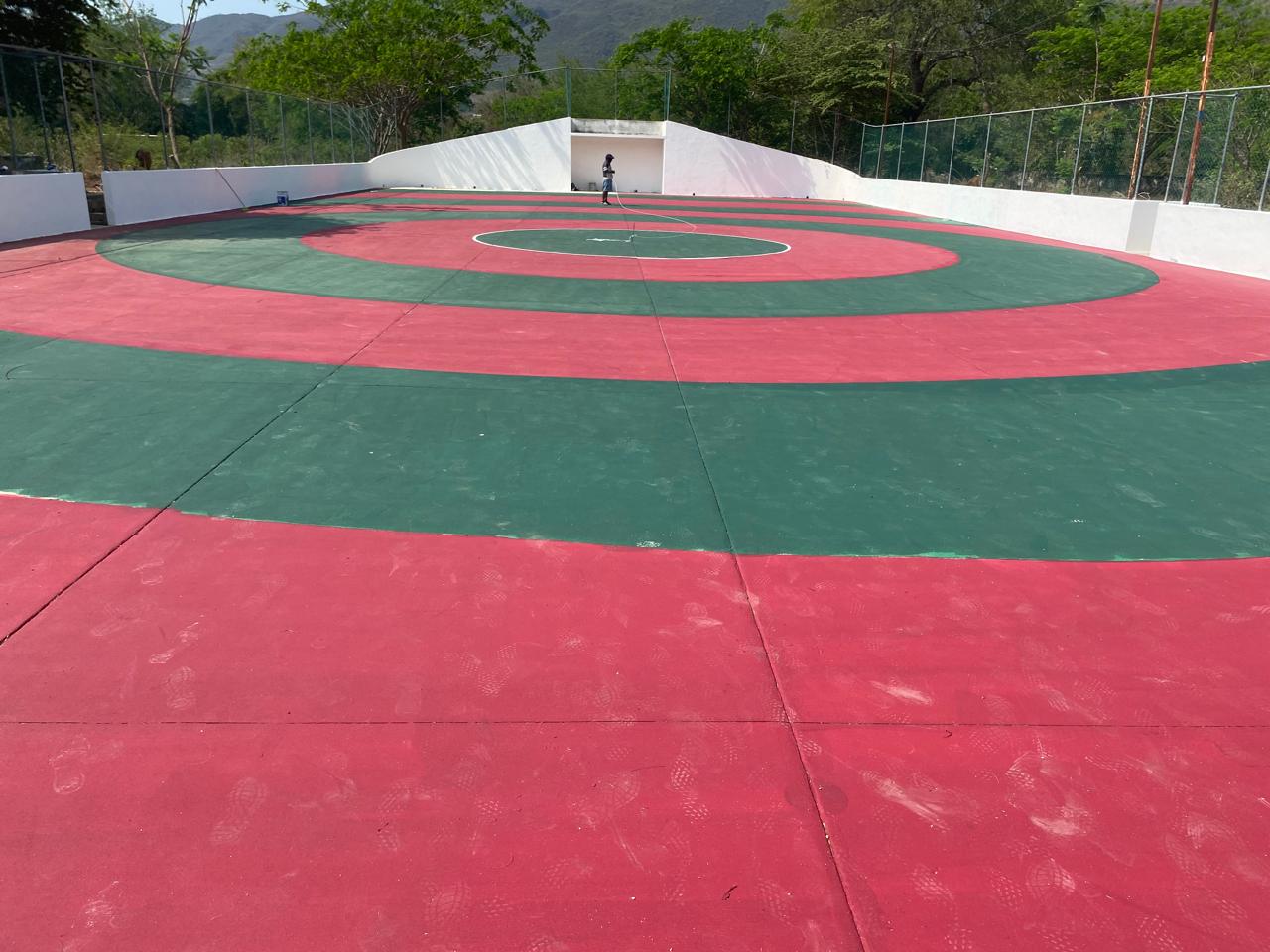 REHABILITACIÓN DE CANCHA FÚTBOL 7 EN UNIDAD DEPORTIVA DE QUECHULTENANGO