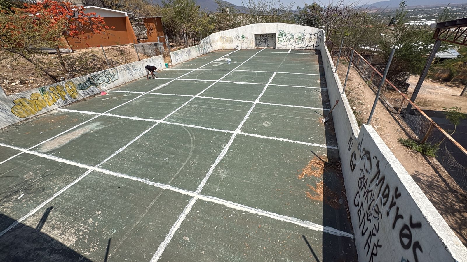 REHABILITACIÓN DE CANCHA FÚTBOL 7 EN COLONIA GENARO VÁZQUEZ EN IGUALA DE LA INDEPENDENCIA