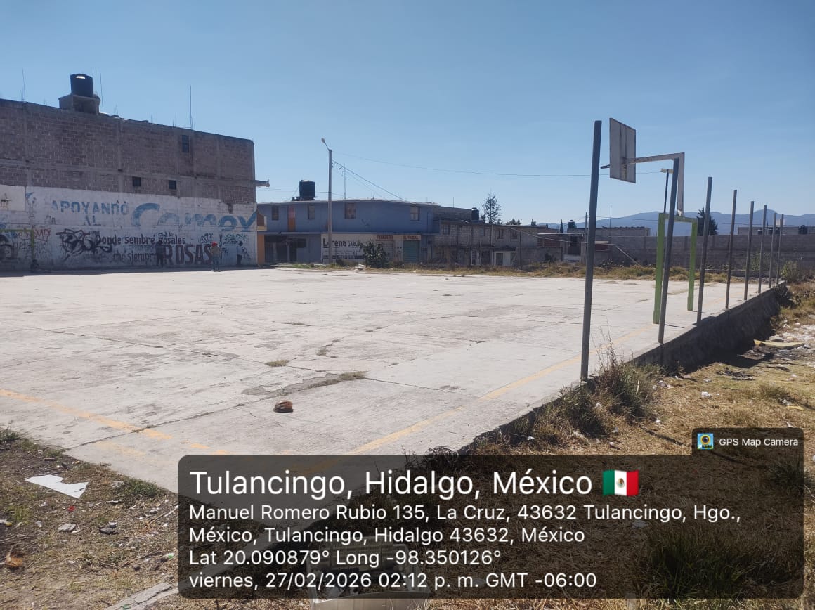 CONSTRUCCIÓN DE CANCHA FÚTBOL 5 EN LA CRUZ EN TULANCINGO DE BRAVO