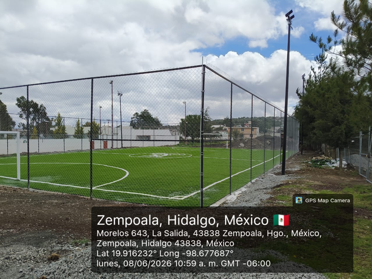 CONSTRUCCIÓN DE CANCHA FÚTBOL 5 EN PARQUE ZEMPOALA EN ZEMPOALA