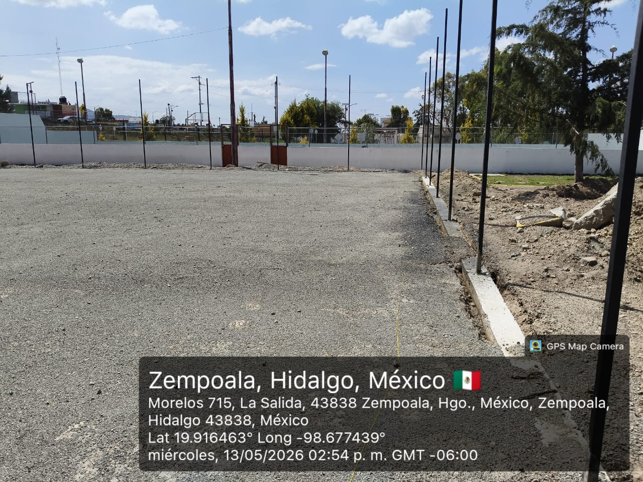 CONSTRUCCIÓN DE CANCHA FÚTBOL 5 EN PARQUE ZEMPOALA EN ZEMPOALA
