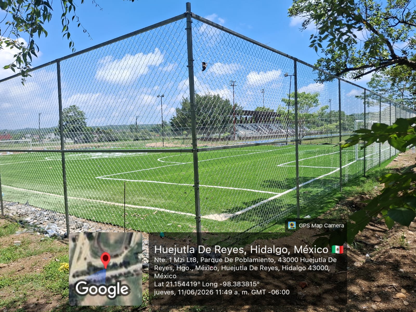 CONSTRUCCIÓN DE CANCHA FÚTBOL 7 EN UNIDAD DEPORTIVA EL TORDO EN HUEJUTLA DE REYES