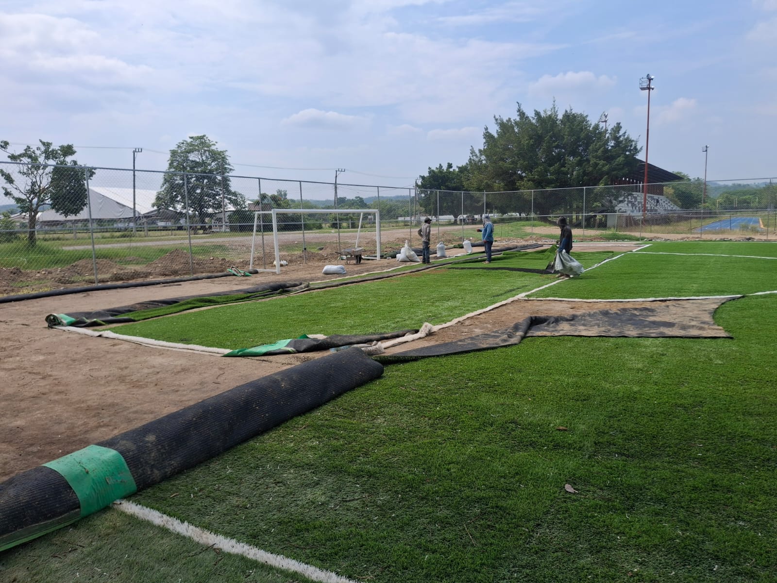 CONSTRUCCIÓN DE CANCHA FÚTBOL 7 EN UNIDAD DEPORTIVA EL TORDO EN HUEJUTLA DE REYES
