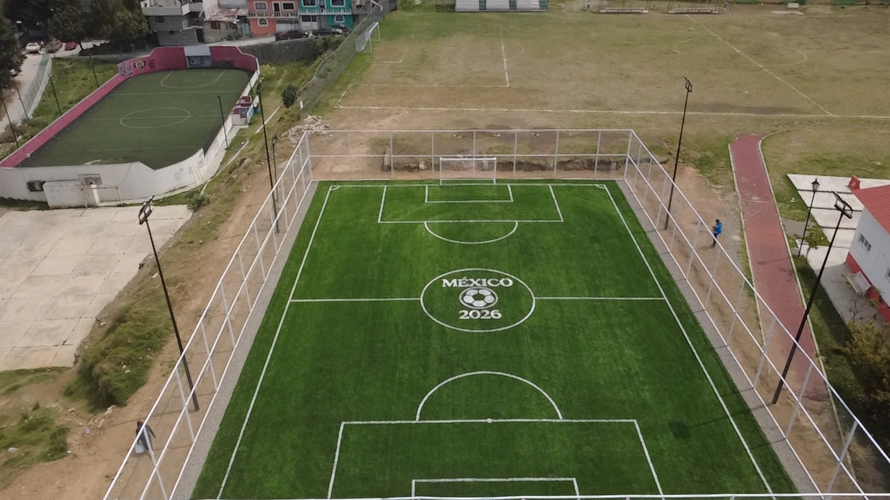 CONSTRUCCIÓN DE CANCHA FÚTBOL 5 EN UNIDAD DEPORTIVA CENTRO EN MINERAL DEL MONTE