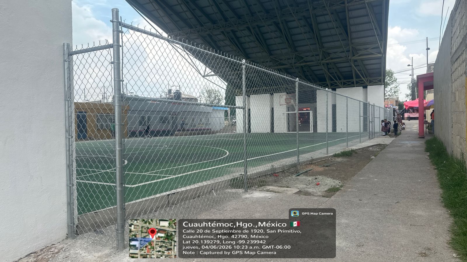 REHABILITACIÓN DE MULTICANCHA EN CUAUHTÉMOC EN TLAHUELILPAN