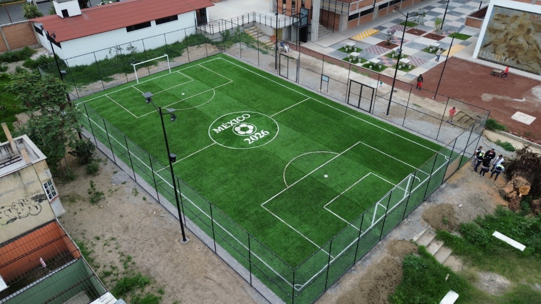 CONSTRUCCIÓN DE CANCHA FÚTBOL 5 EN UNIDAD SAN BUENAVENTURA EN IXTAPALUCA