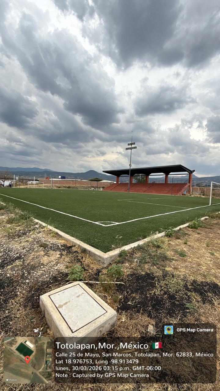 REHABILITACIÓN DE CANCHA FÚTBOL 7 EN DEPORTIVA TEPETLIXPITA EN TOTOLAPAN