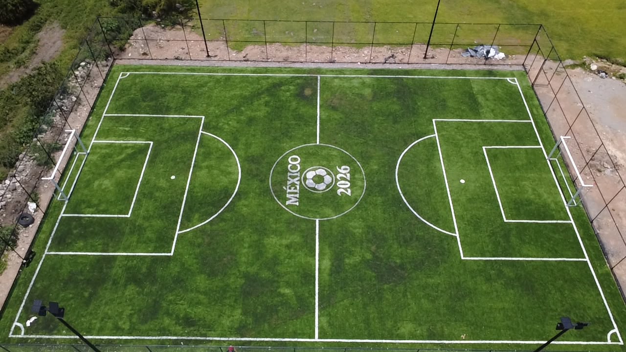 CONSTRUCCIÓN DE CANCHA FÚTBOL 5 EN DEPORTIVO LA BOMBONERA EN TEZONTEPEC DE ALDAMA