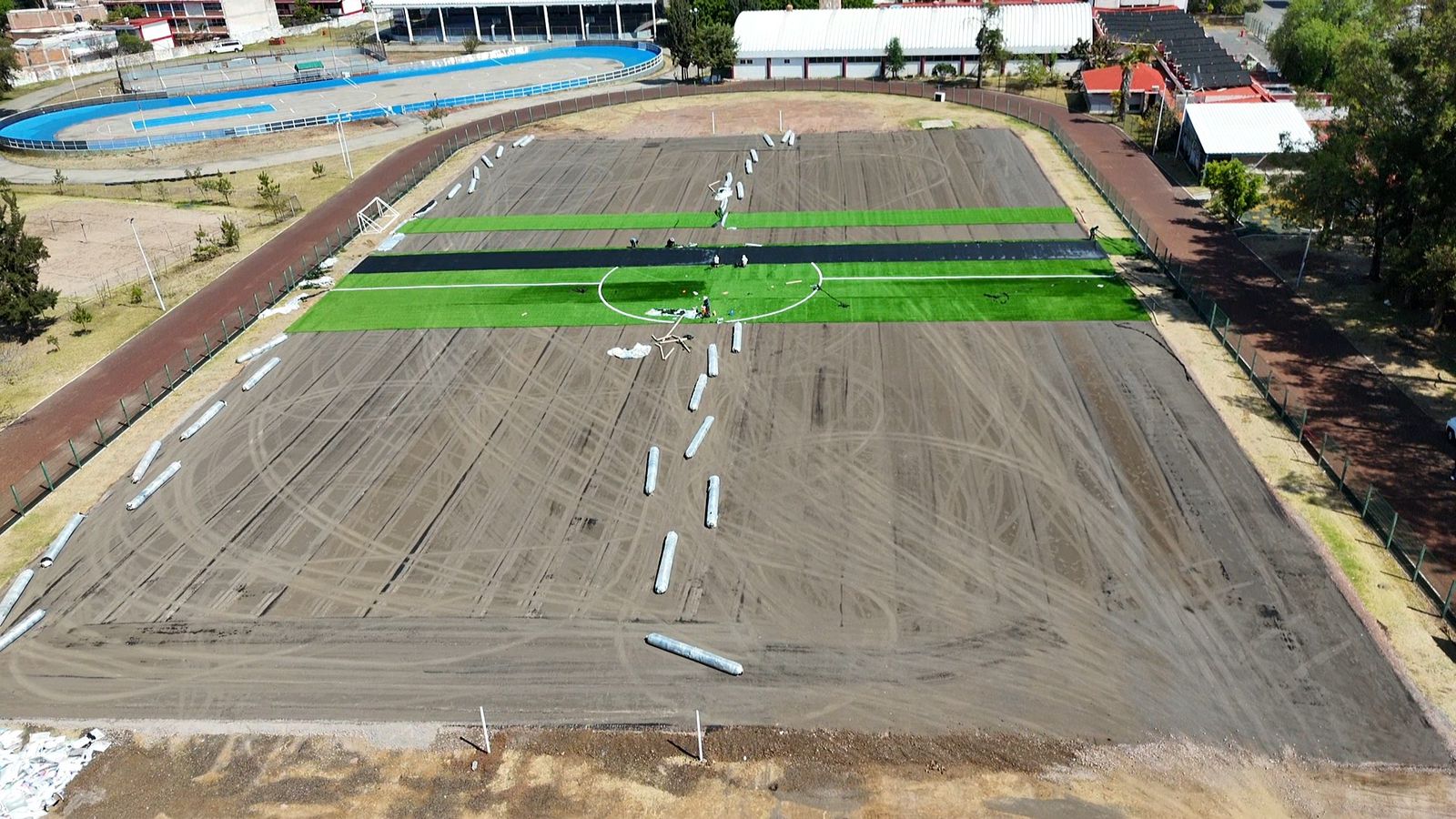 CONSTRUCCIÓN DE CANCHA FÚTBOL 11 EN EL CECUFID EN MORELIA