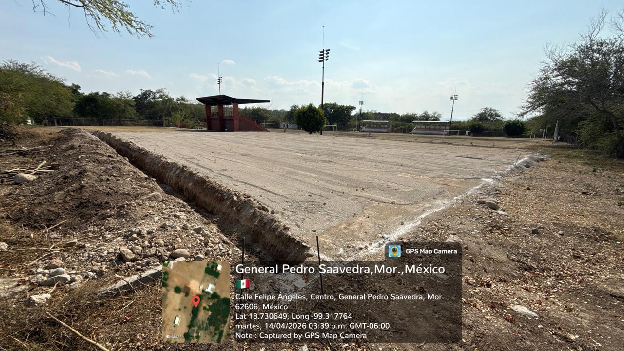 CONSTRUCCIÓN DE CANCHA FÚTBOL 5 EN UNIDAD DEPORTIVA LA RAZA EN COATETELCO