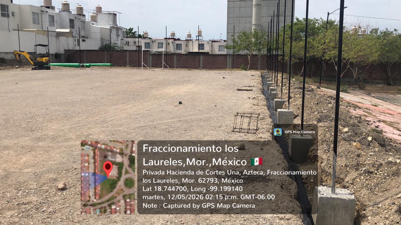 CONSTRUCCIÓN DE CANCHA FÚTBOL 5 EN LOS LAURELES EN XOCHITEPEC