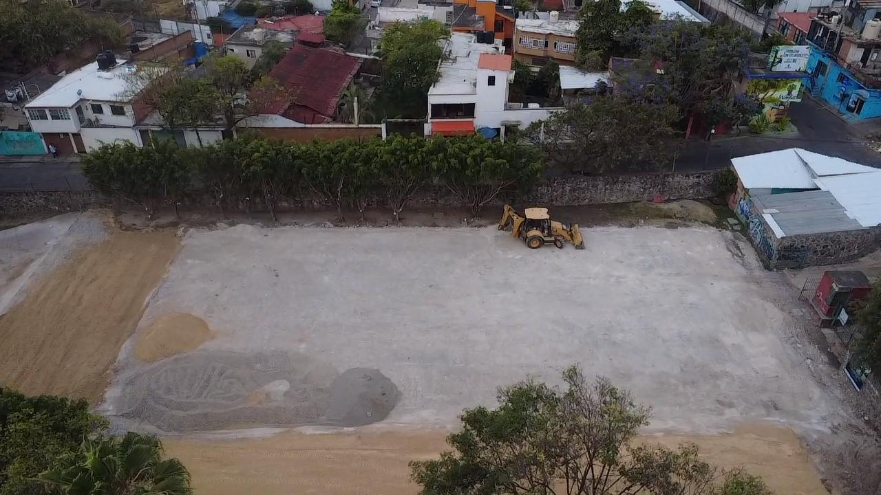 CONSTRUCCIÓN DE CANCHA FÚTBOL 7 EN PARQUE ALAMEDA EN CUERNAVACA