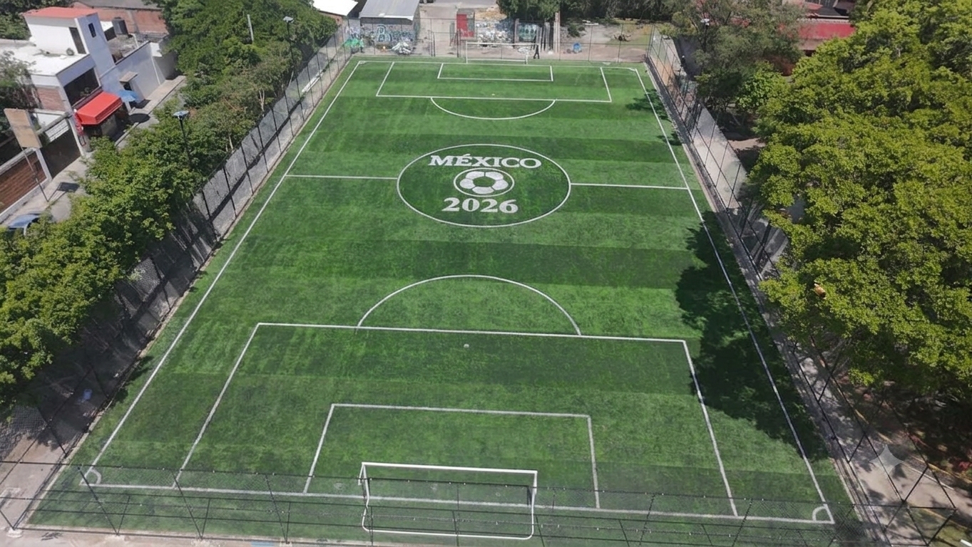 CONSTRUCCIÓN DE CANCHA FÚTBOL 7 EN PARQUE ALAMEDA EN CUERNAVACA