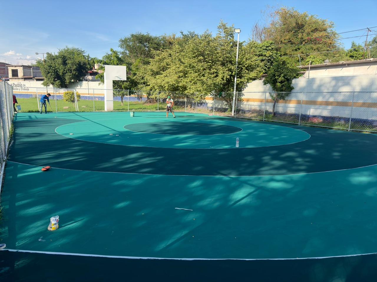 REHABILITACIÓN DE MULTICANCHA EN UNIDAD DEPORTIVA LA RIVERA EN COATETELCO