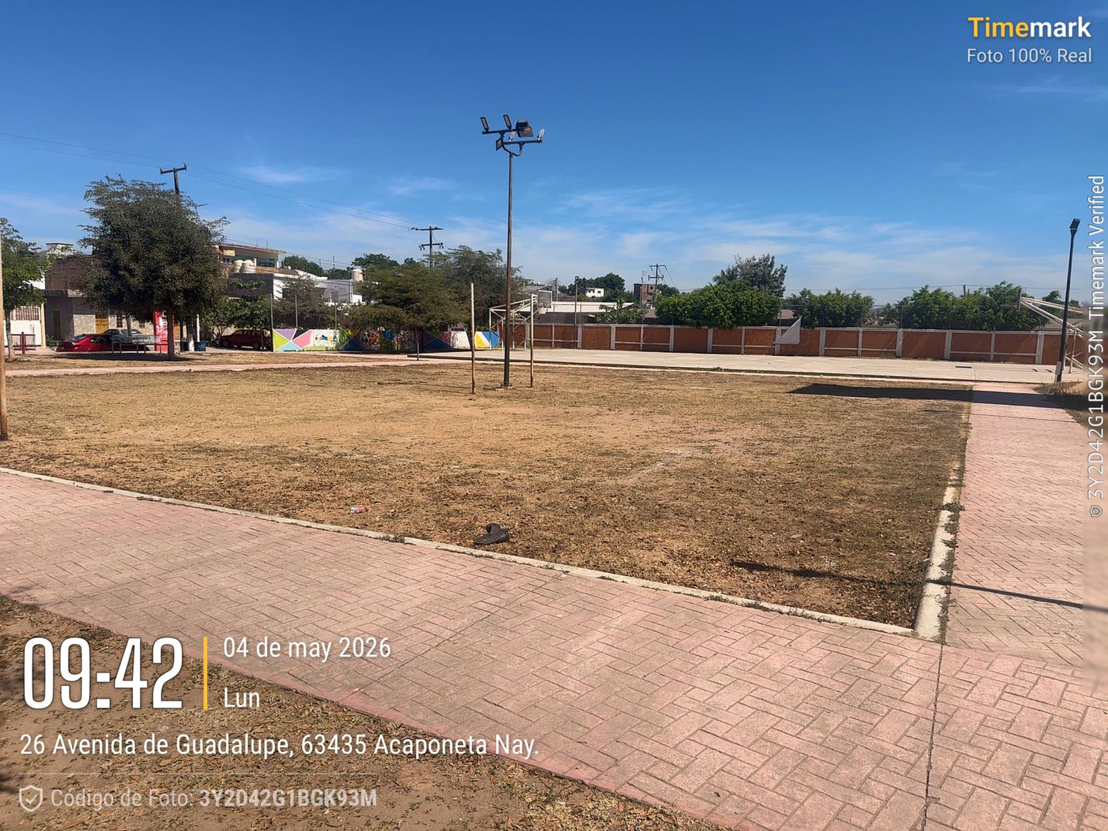 CONSTRUCCIÓN DE CANCHA FÚTBOL 5 EN PORFIRIO V COSSÍO EN ACAPONETA