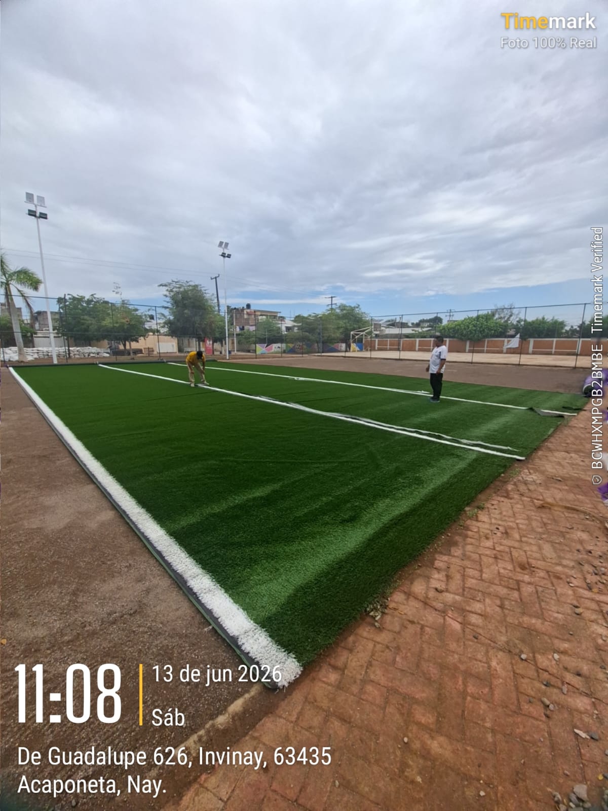 CONSTRUCCIÓN DE CANCHA FÚTBOL 5 EN PORFIRIO V COSSÍO EN ACAPONETA