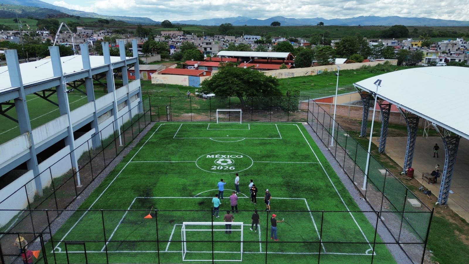 CONSTRUCCIÓN DE CANCHA FÚTBOL 5 EN UNIDAD DEPORTIVA LA CANTERA EN TEPIC