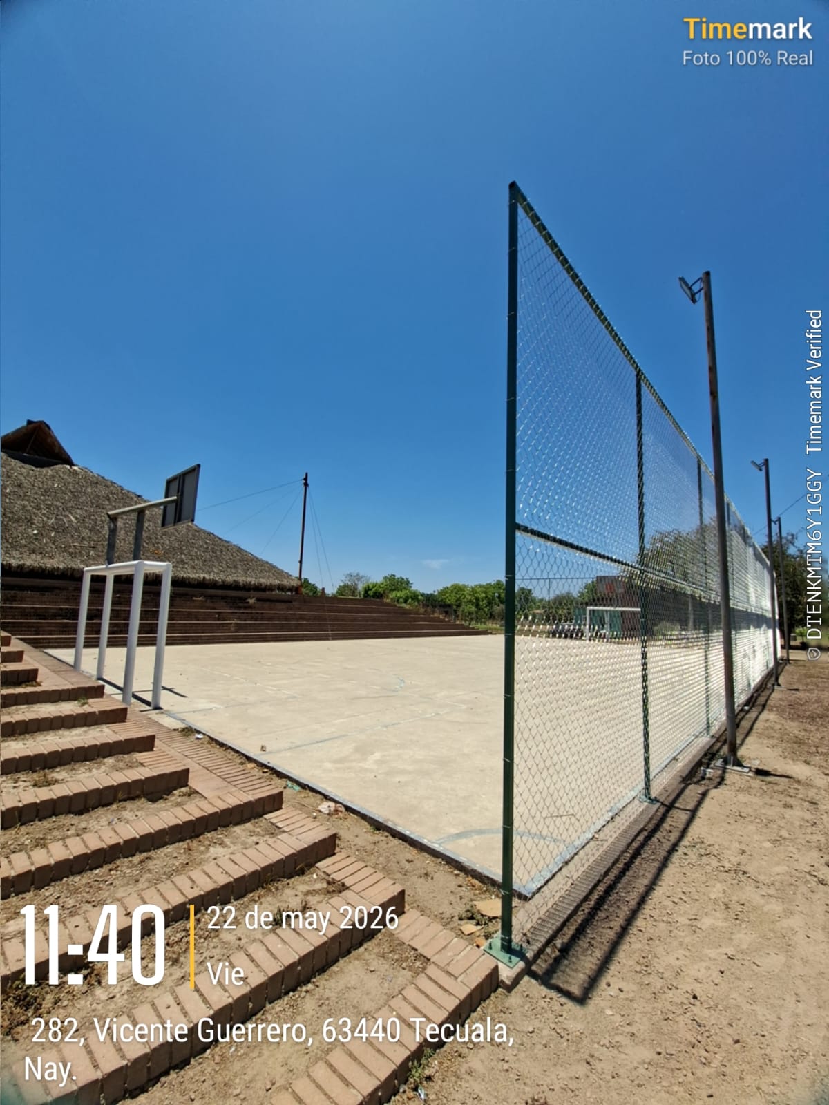 REHABILITACIÓN DE MULTICANCHA EN UNIDAD DEPORTIVA AGUA VERDE EN TECUALA